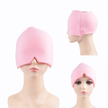 (Pink) H08187 Single Side Medical Grade Gel Headache Migraine Relief Hat Cold Compress Therapy Cap (ST)