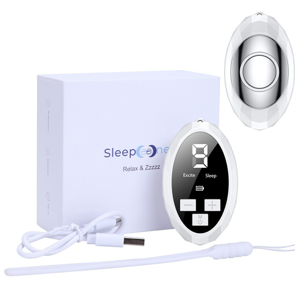 White (White) K320 9 Levels Handheld Microcurrent Sleep Aid Device Pulse Insomnia Anxiety Relief Instrument