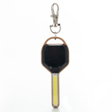 (Gold) Mini LED Flashlight Keychain Portable LED Night Light Key Shaped Camping Emergency Lighting Illuminating Tool