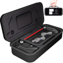 (Black) Carrying Case for Steam Deck,Shockproof Hard EVA Nylon Console Games Accessories Storage Box