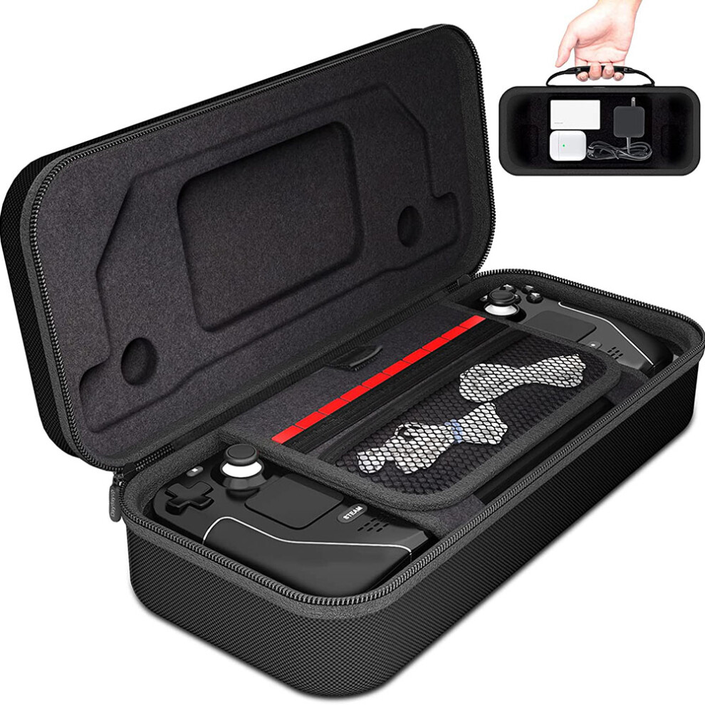 (Black) Carrying Case For Steam Deck,Shockproof Hard Eva Nylon Console Games Accessories Storage Box Black 6914279106414