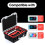 (D) DEVASO For Nintendo Switch Travel Box Waterproof Carrying Case Soft Lining Hard Case,Color Splicing 3
