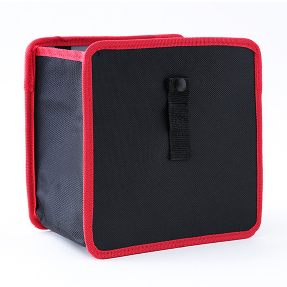 (Red) 9730 Waterproof Oxford Cloth Car Storage Bag Trash Can Foldable Hanging Barrel Red 6914278486616
