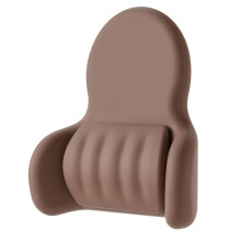 (Brown) 3D Ergonomic Memory Foam Car Lumbar Support Pillow for Office Home Back Pain Relief Cushion