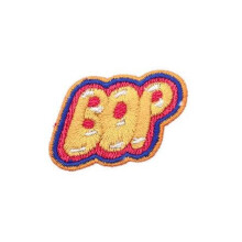 (J) Creative Colorful Letter Embroidered Patches Creative Self-Adhesive Appliques DIY Craft Decorations