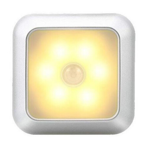 (Silver/Warm Light) Square Human Infrared Sensor Light Smart Home ...