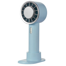 (Baby Blue) WX-633 Desk Fan 3 Speeds Semiconductor Cold Compress Summer Handheld Fan