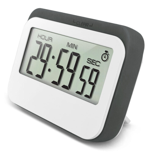 (Grey) 320 Large Screen Kitchen Timer Countdown Alarm Clock Reminder for Students/Cooking