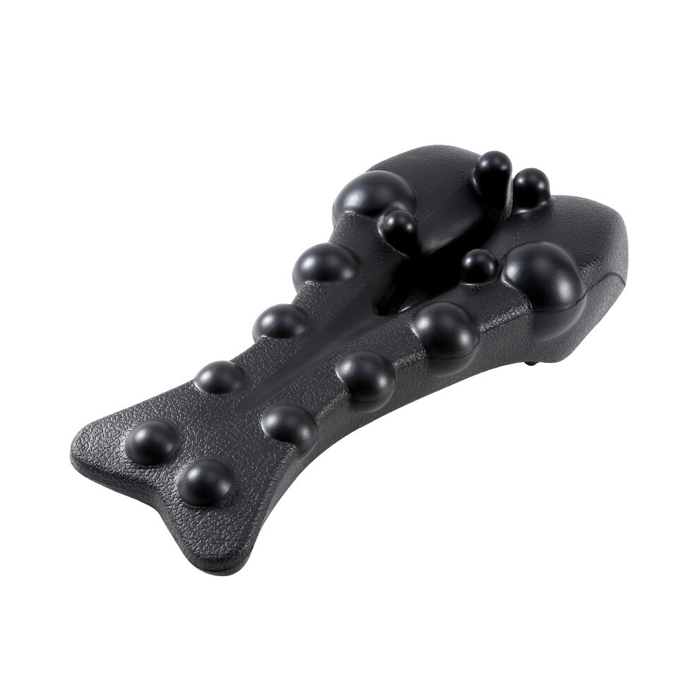 (Black) Soft EVA Cervical Spine Massager Pain Relieve Neck Shoulder Relax Massage Tool