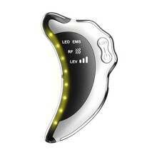 (White) NY-S008 Gua Sha Facial Massager Portable Skin Scraping Tools RF/EMS Vibration Skin Care Instrument
