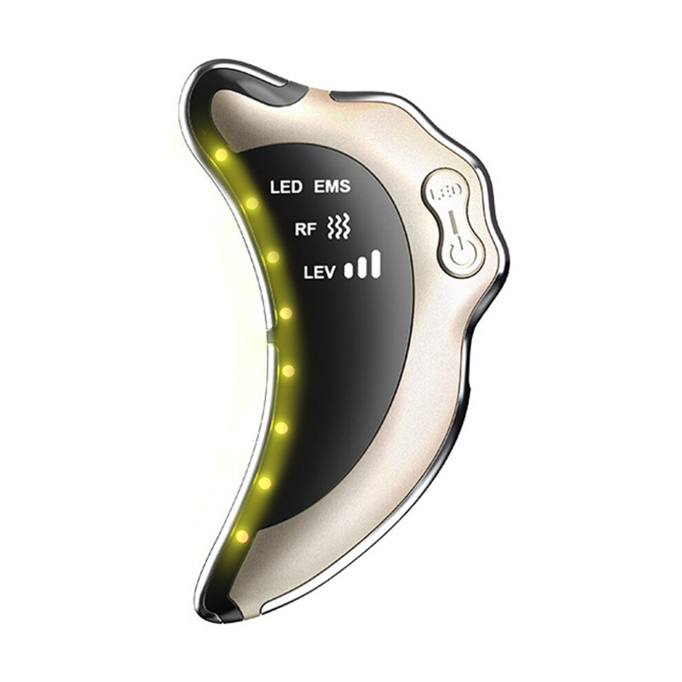 Gold (Gold) Ny-S008 Gua Sha Facial Massager Portable Skin Scraping Tools Rf/Ems Vibration Skin Care Instrument