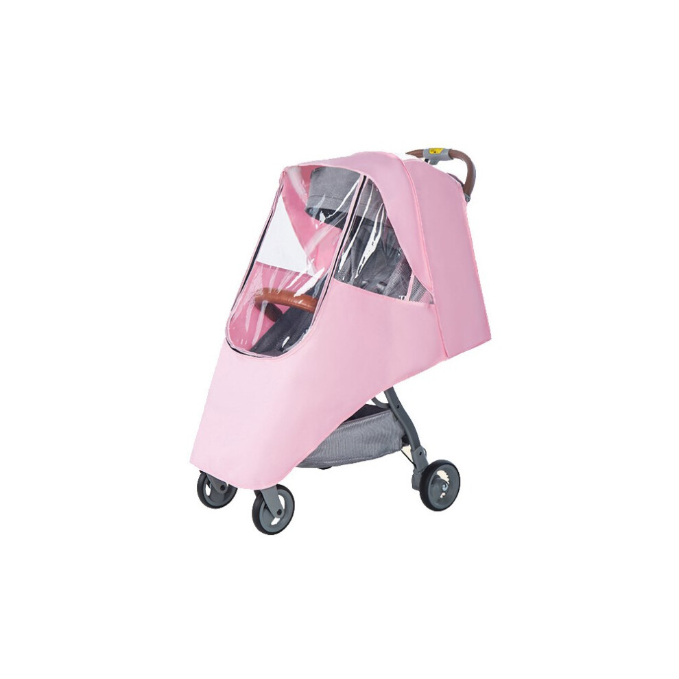 (Pink) Stroller Weather Shield Windproof Warm Rain Cover For Baby Carriages Waterproof Protection Pink