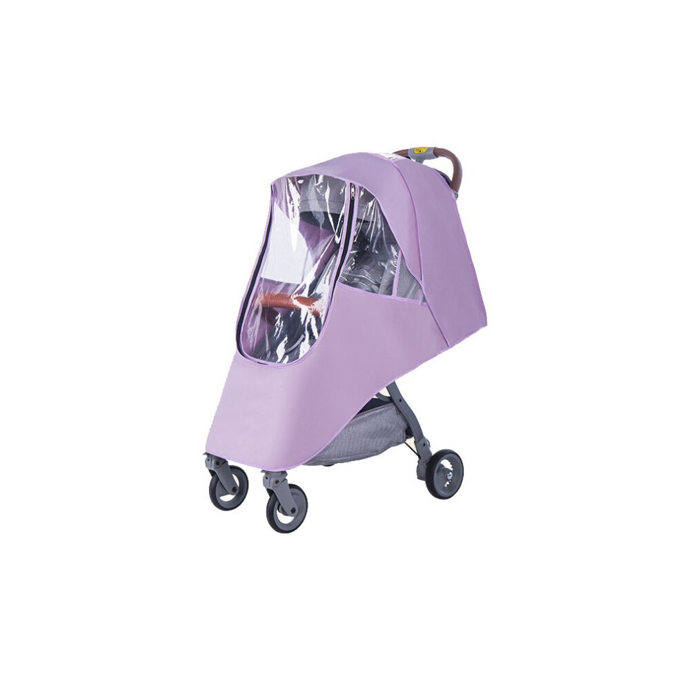 (Purple) Stroller Weather Shield Windproof Warm Rain Cover For Baby Carriages Waterproof Protection Purple