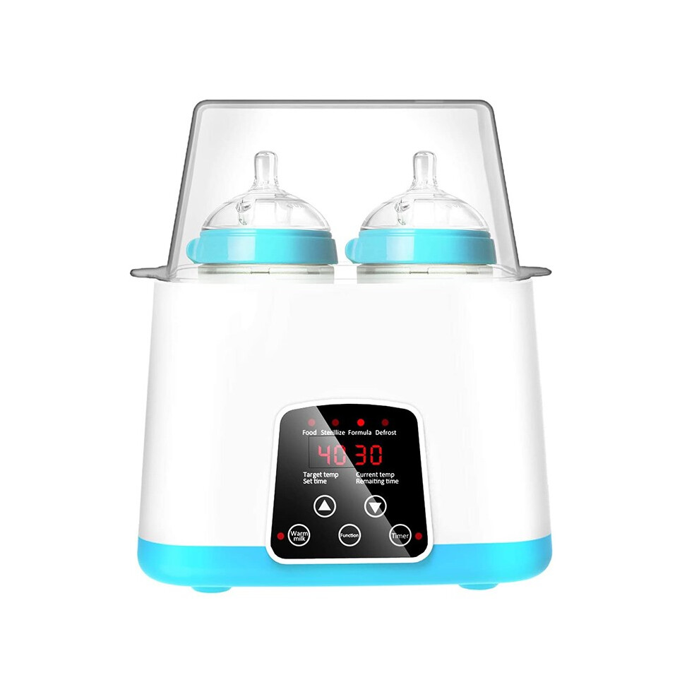 (Blue/Us Plug) Baby Bottle Warmer 4-In-1 Multi-Functional Milk Heater Steam Sterilizer Blue