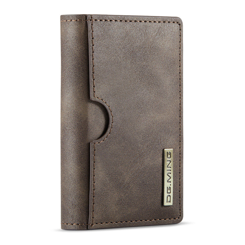(Coffee) DG.MING M6 Series RFID Blocking Wallet Multi-Layer Card Holder Coin Purse Bag