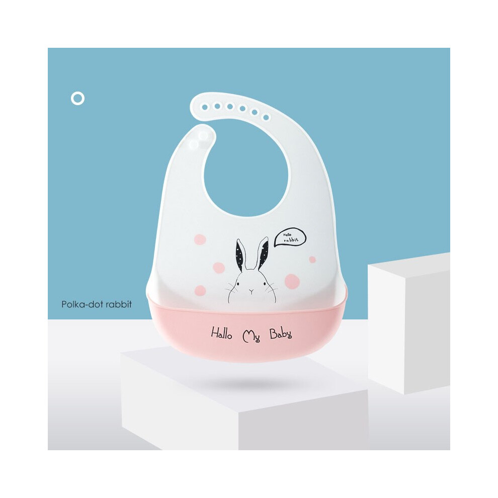 (Rabbit) Feeding Helper Baby Bib Silicone Baby Saliva Towel Newborn Aprons