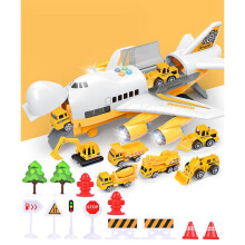 (Engine Series) Kids Toy Car Plane Set Alloy Police Engineering Car Model Bus Truck Car Construction Toy