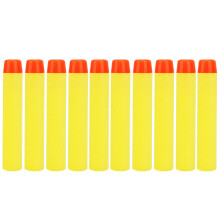 (Yellow) ZD-001 100Pcs EVA Bullets 7.2x1.3cm Round Head Refill Darts (No Hole)
