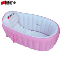 (Pink) INTIME YT-226A Children Shower Basin Baby Inflatable Bathtub Infant Toddler Bathing Tub Kids Swimming Pool Kids