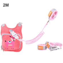(Pink/2m) Motorcycle Riding Kids Safe Harness Children Anti-drop Seat Belt Strap