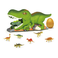 P878 Kids Dinosaur Tunnel Car Toy Set Toddlers Boys Educational Toy Dinosaur Egg Vehicle Playset Push to Slide