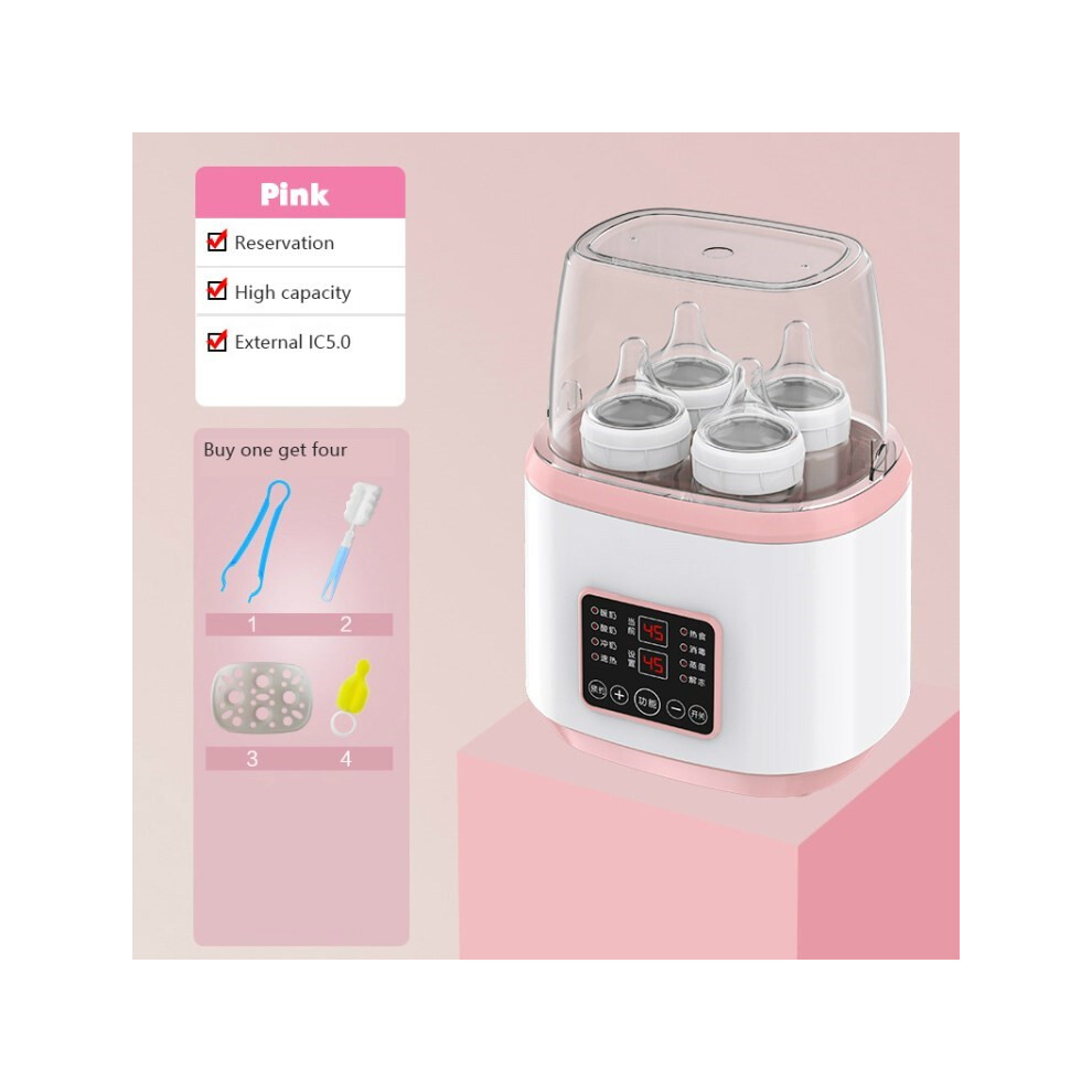 (Pink) Electric Baby Bottle Warmer Stronger Power Fast Breast Milk Warmer Baby Food Heater Pink