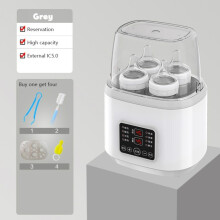 (Grey) Electric Baby Bottle Warmer Stronger Power Fast Breast Milk Warmer Baby Food Heater