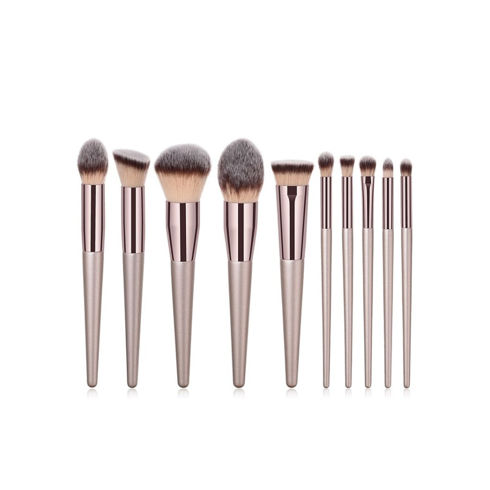 ({Style B}) 10Pcs Makeup Brush Set Premium Eyeshadow Powder Eyebrow Eyeliner Blush Foundation Concealer Cosmetic Brush