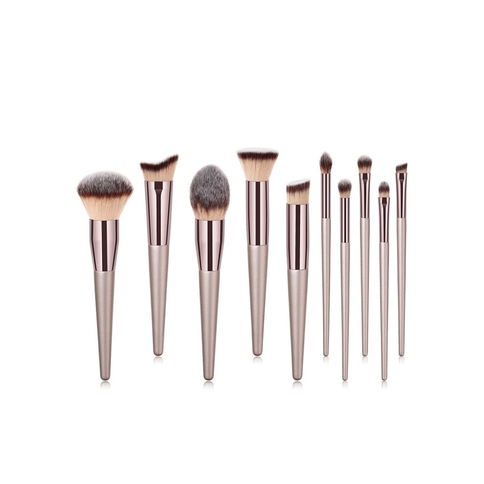 ({Style A}) 10Pcs Makeup Brush Set Premium Eyeshadow Powder Eyebrow Eyeliner Blush Foundation Concealer Cosmetic Brush