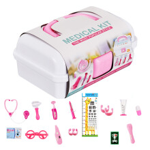 YQ4777-135 16Pcs Children Medical Kit Toy Portable Doctor Pretend Play Toy Set with Storage Box