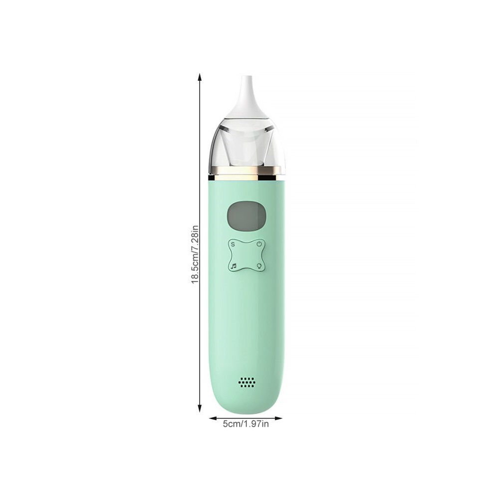 (Green) Infant Nasal Aspirator Baby Silicone Electric Nose Aspirator Baby Nose Sucker Automatic Nose Cleaner