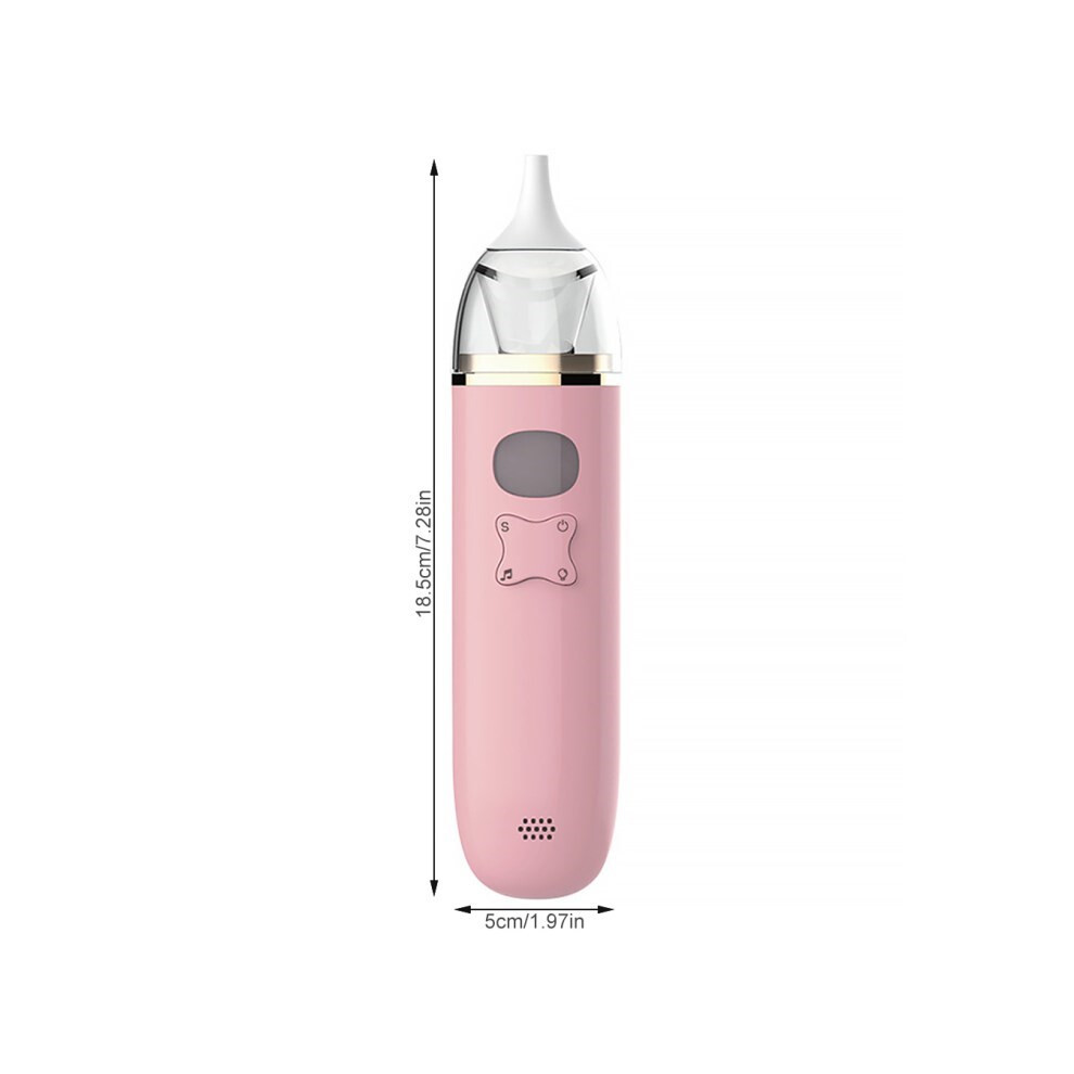 (Pink) Infant Nasal Aspirator Baby Silicone Electric Nose Aspirator Baby Nose Sucker Automatic Nose Cleaner