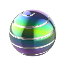 Detachable Silver String Rotating Ball Stress Relief Desktop Spherical Gyro Fidget Toy,Diameter: 40mm