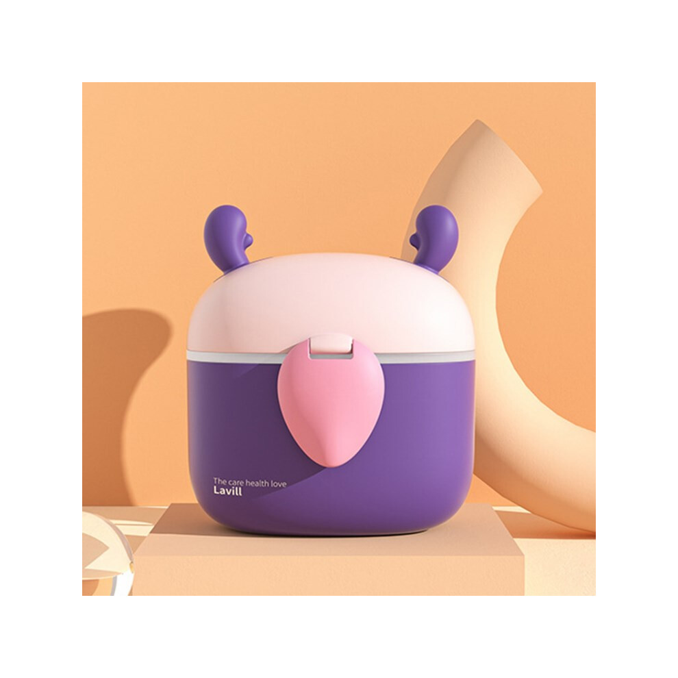 (Purple) 400ml Baby Formula Dispenser Portable Milk Powder Container Storage Box (BPA-free,No FDA Certificate)