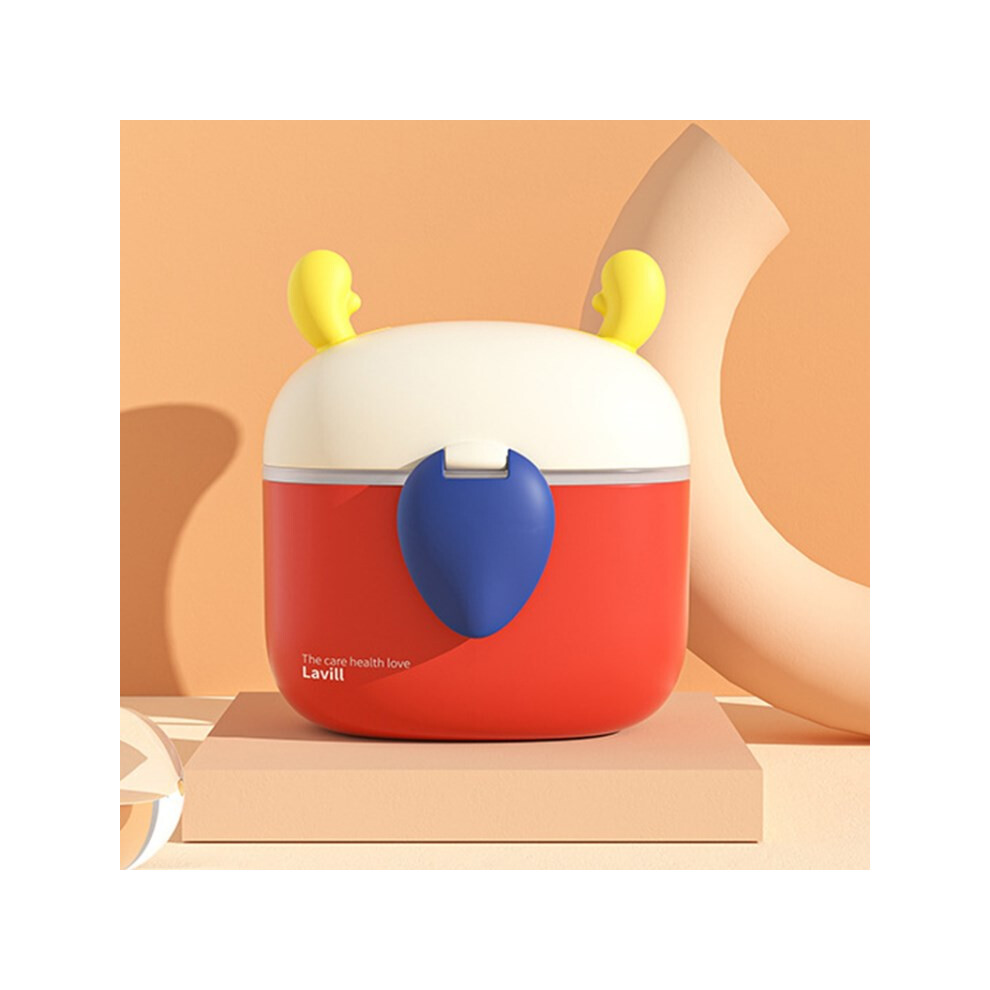 (Red) 400ml Baby Formula Dispenser Portable Milk Powder Container Storage Box (BPA-free,No FDA Certificate)