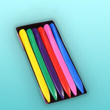 (A) 6 Color Non Dirty Hands Crayons for Children Color Coloring School Supplies