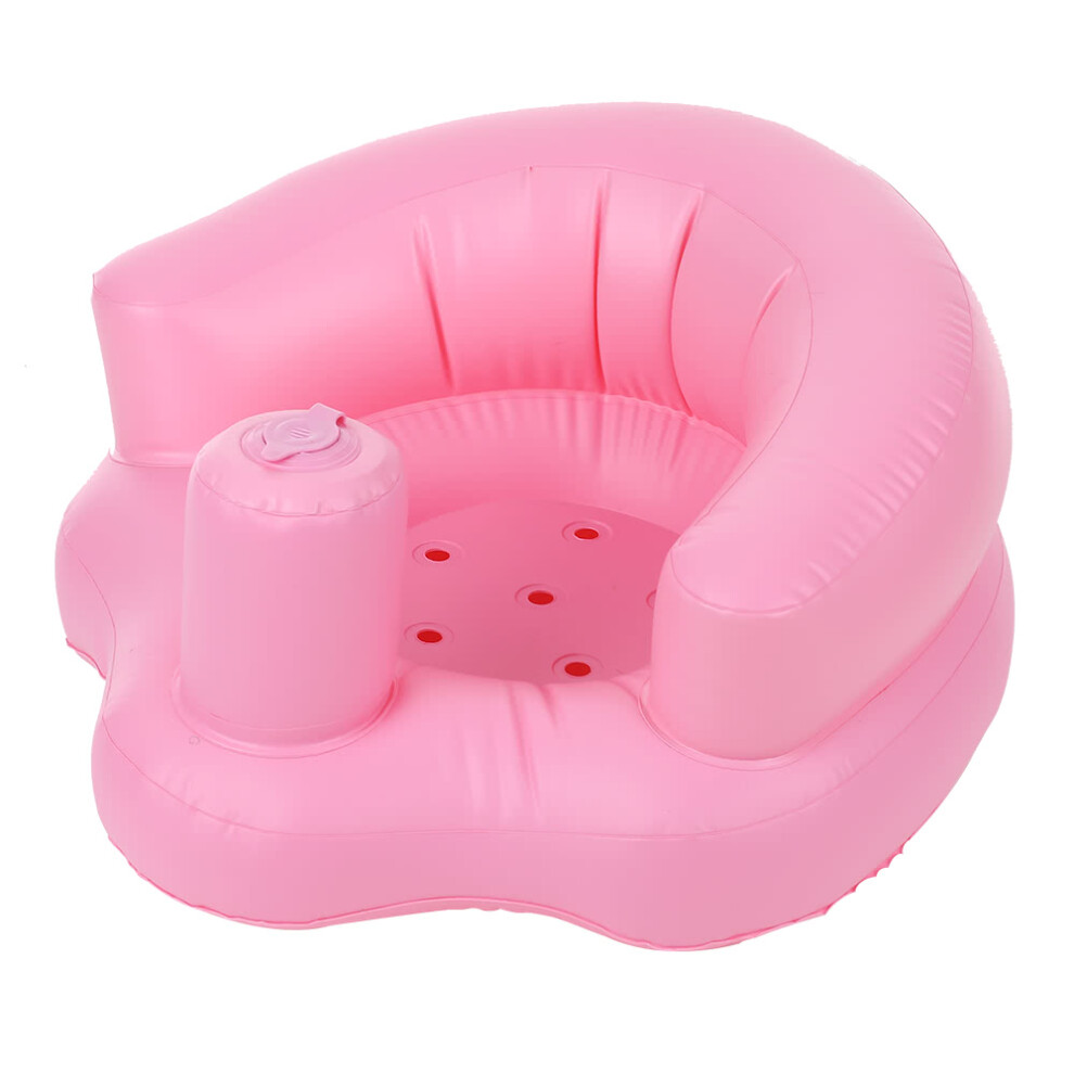 (Pink) Baby Inflatable Seat Portable Summer Toddler Beach Chair Infant Support Pvc Sofa For 5-24 Months Toddlers Pink