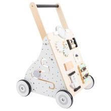 Multifunction Baby Walker Learning Walking Cart Wooden Newborn Stroller Early Education Toy