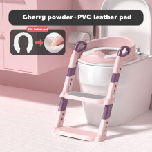 (Pink) Kids Potty Toilet Chair Anti-splash Training Seat with Step Ladder