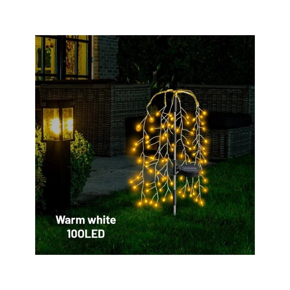 (Warm Light) 100LED Ground Insert Solar Fireworks Light Courtyard Garden Lawn Decoration Simulation Fireworks Light-image-OPC-PJS7C2K-NEW