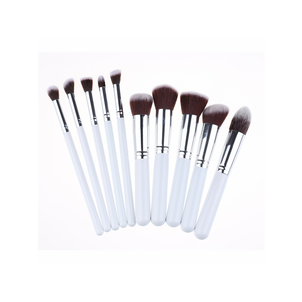 10Pcs Makeup Brush Set Foundation Blending Premium Synthetic Blush Eye Face Brushes Makeup Tool