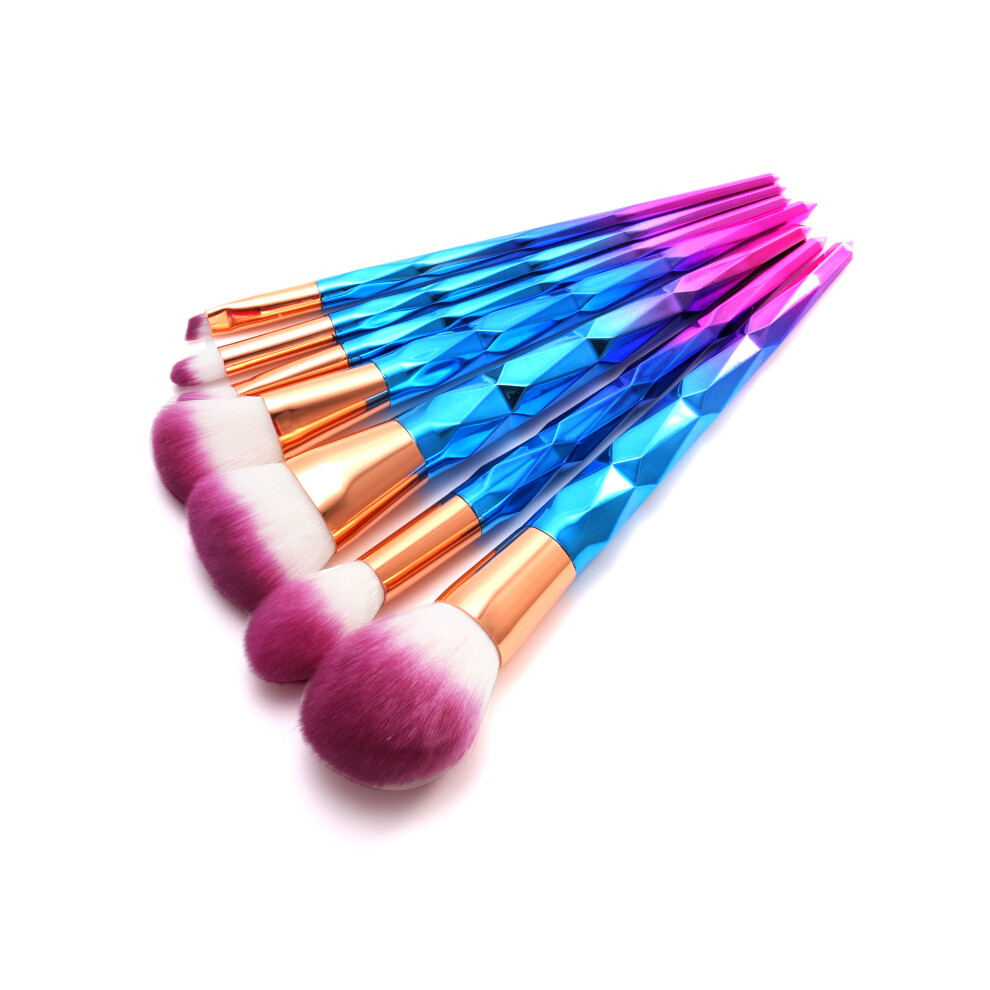 7Pcs/Set Brush Makeup Brushes Set Rhinestone Colorful Cosmetic Powder Foundation Brush Tools