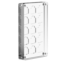 AJCX15TF TF Card Transparent Magnetic Storage Box 15 Slots Memory Cards Organizer Acrylic Case
