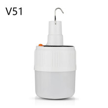 (A) V51 Solar Light Bulb Portable Rechargeable LED Camping Lamp for Outdoor Night Market
