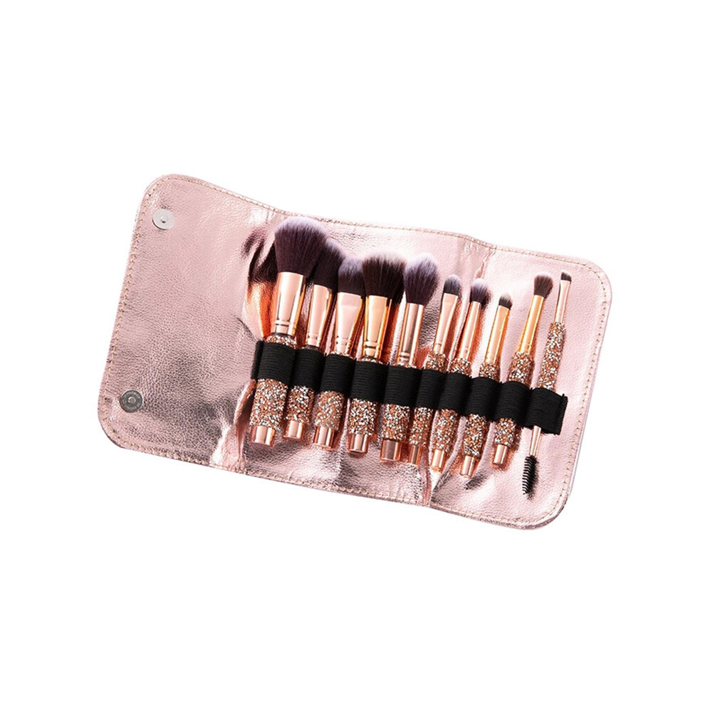 10Pcs/Set Fiber Eyeshadow Brush Basic Blusher Eyebrow Makeup Kit Brush for Blusher,Blending Concealer