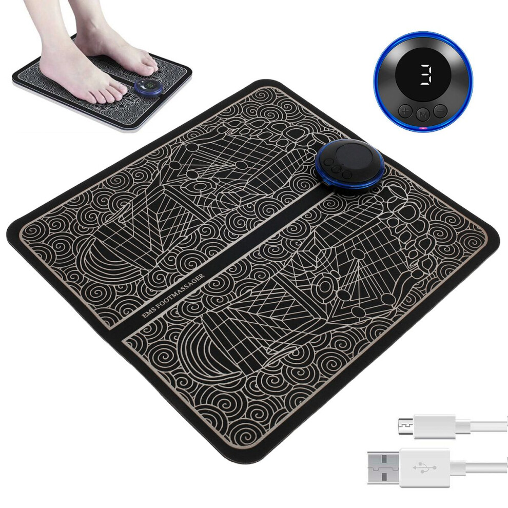 Foldable Foot Massager Machine Feet and Leg Muscle Massager,19 Intensities 8 Massage Modes