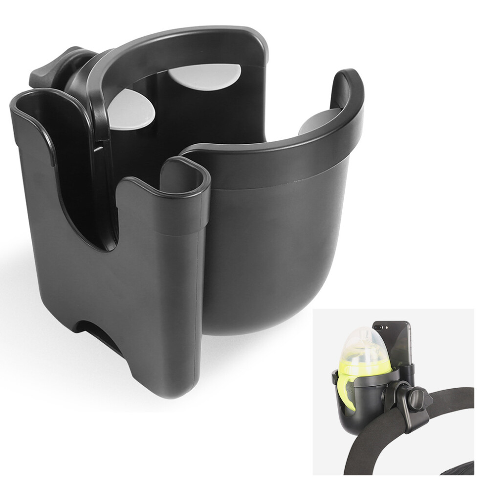 Infant Baby Stroller 2-in-1 ABS Milk Bottle Cup Holder Organizer with Phone Holder