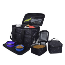 821901 600D Oxford Cloth Bag Dog Food Treat Carrier Storage Pouch with 2 Inner Bags