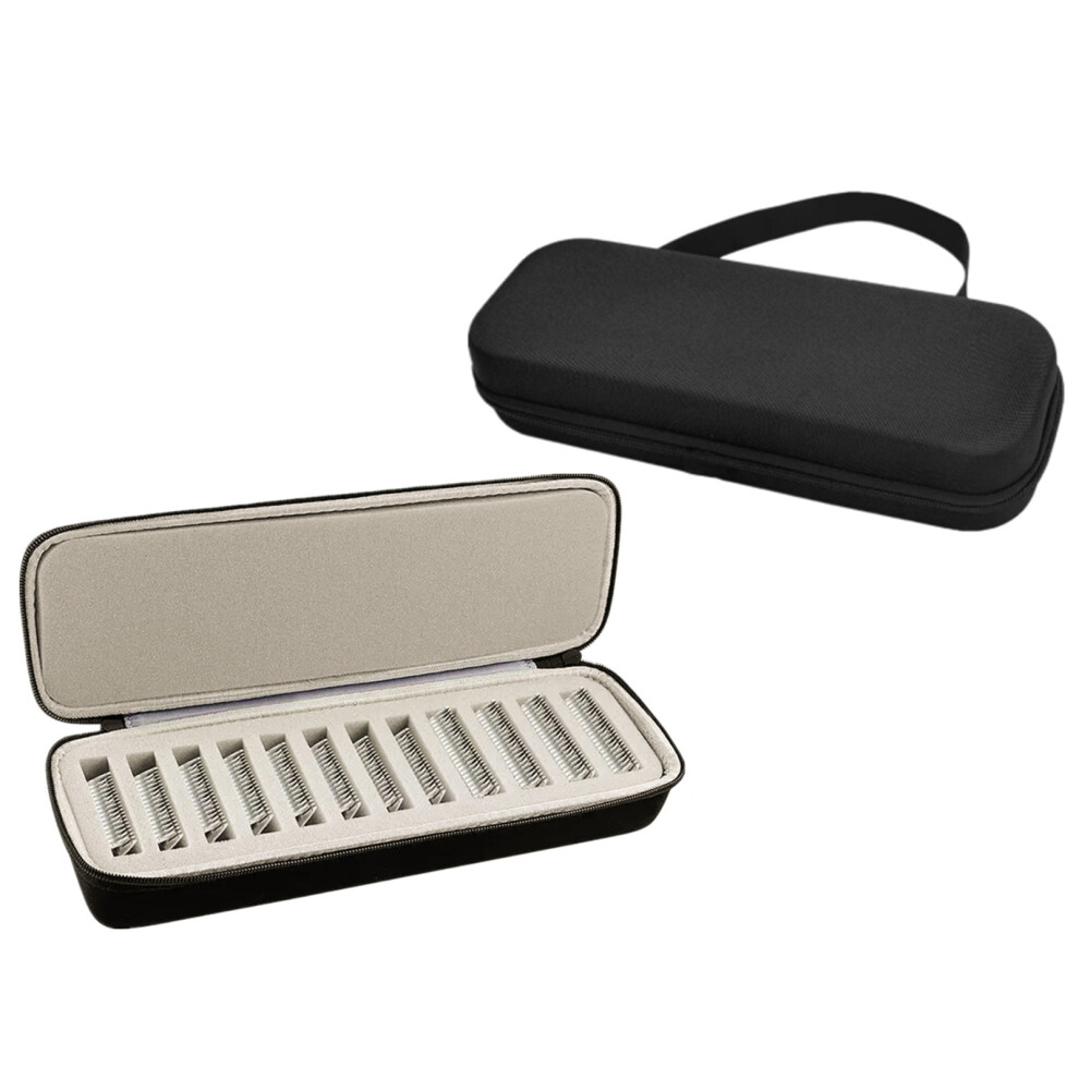 12 Slots Hair Clipper Blade Organizer Protective Bag EVA Storage Case for Barbers Hairdressers