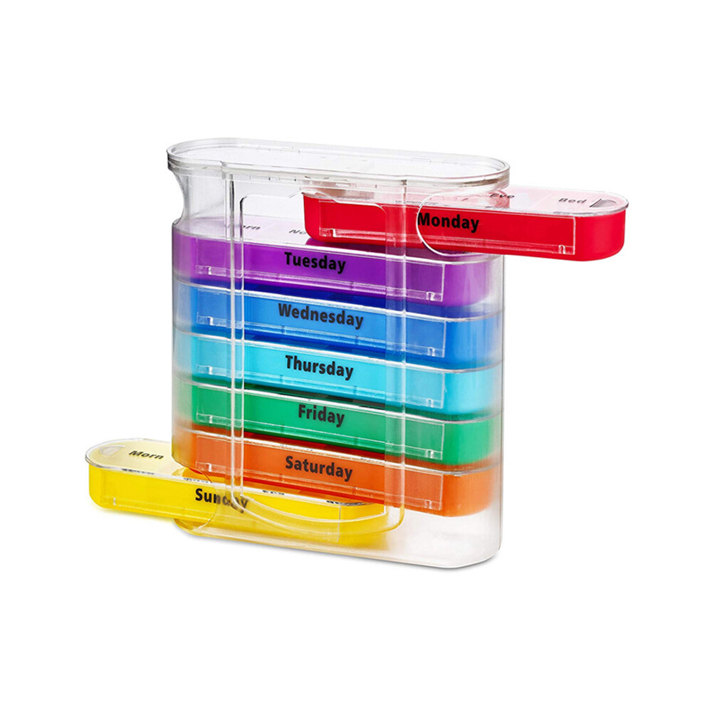 28003 28 Grids PP Pill Case 7 Day 4 Times Daily Weekly Medicine Box BPA Free